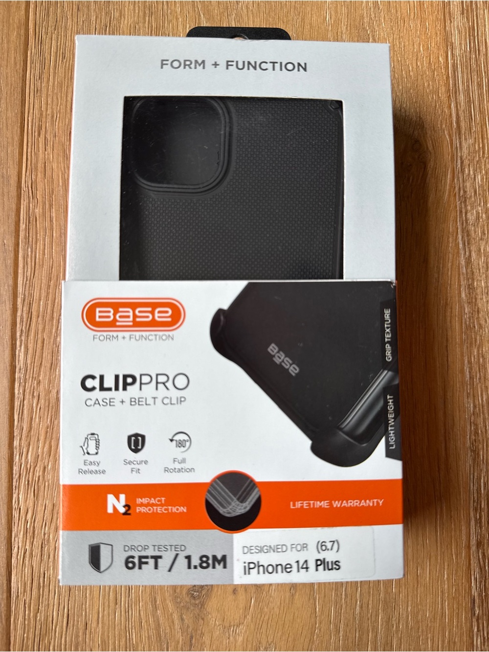 New Base ClipPro Case + Belt Clip for iPhone 14 Plus 6.7” Black Case